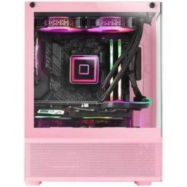 Mars Gaming MCSEP Caja Gaming Minitorre MC-SE Rosa con Módulo AirTech Mesh y Doble Cristal Templado para Placas Micro ATX/Mini-ITX