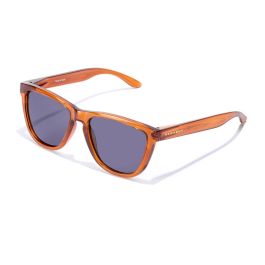 Hawkers ONE RAW Gafas de Sol Polarizadas Cuadradas #caramel dark para Adultos Unisex con Cristales Rosa Transparente