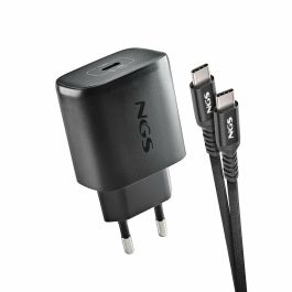 NGS BUD45W-C Cargador de Pared GaN Ultrarrápido 45W con 1xUSB Tipo-C y Cable USB-C a USB-C 1.5m PD3.0