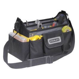 Stanley Cesta de herramientas con bandolera 30cm vacía, 18 compartimentos, máxima apertura, base rígida y pies antideslizantes Stanley Cesta de herramientas con bandolera 30cm vacía, 18 compartimentos, máxima apertura, base rígida y pies antideslizantes