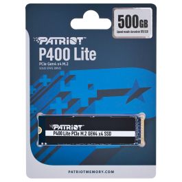 Patriot P400 Lite 500GB SSD M.2 NVMe PCIe 4.0, Lectura 3500MB/s, Escritura 2400MB/s, 2280, 3D NAND, PS1654 - Para PC/Portátil