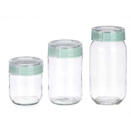 Set 3 Botes Vivalto 425, 660 y 1000 ml - Verde, Cristal y PS - 18.5x26x9.6 cm (6 Unidades) Set 3 Botes Vivalto 425, 660 y 1000 ml - Verde, Cristal y PS - 18.5x26x9.6 cm (6 Unidades)