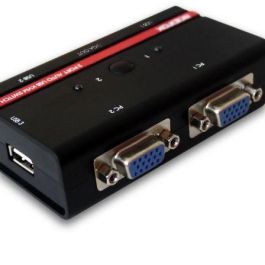 KVM APPROX APPKVMUSB2PV2 PARA 2 PC - 2XUSB PARA TECLADO Y RATÓN - 2 ENTRADAS/1 SALIDA VGA - INCLUYE CABLES - ADMITE RESOLUCIÓN HASTA 2048X1536