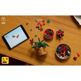 LEGO 10370 Juego de Construcción Icons Flor de Pascua Weihnachtsstern con 608 Piezas