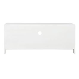 Mueble de TV Home ESPRIT Blanco Cristal Madera de Paulonia 120 x 40 x 50 cm