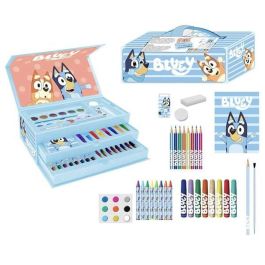 Cerdá Maletín de Papelería Coloreable Bluey 26x10x13 cm - Edad Recomendada 2-8 Años