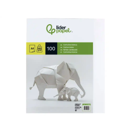 Liderpapel Cartulina A4 240g/m2 Blanco Paquete de 100 Hojas