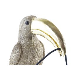 DKD Home Decor Lámpara Aplique Tropical Dorado Blanco Tucan Resina 19.5 x 44 x 26 cm (2 Unidades)
