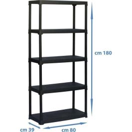 Estantería TOOD con 5 estantes dimensiones h180x80x39 Estantería TOOD con 5 estantes dimensiones h180x80x39