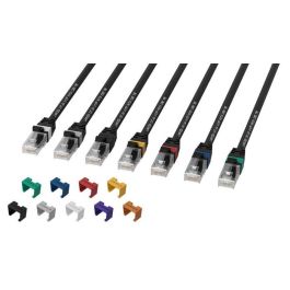 Lanview Cable de Red Patch CAT6A UTP SmartClick con Clips de Colores, 30m Negro, LSZH Alta Flexibilidad, PoE 100W para Audio/Video/Datos
