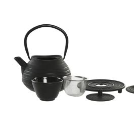 Tetera Oriental DKD Home Decor Negro 15 x 17 x 17 cm Set de 3 Tetera Oriental DKD Home Decor Negro 15 x 17 x 17 cm Set de 3