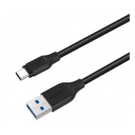 Cable USB A a USB-C Aukey CB-AC2 BK Negro 2 m Cable USB A a USB-C Aukey CB-AC2 BK Negro 2 m
