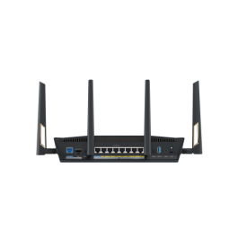 Asus 90IG08V0-MO3N0V Router Inalámbrico Wi-Fi 7 Doble Banda 10 Gigabit Ethernet Negro Gris 5764 Mbit/s