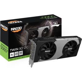 Inno3D N506T2-08D7-193075N Tarjeta Gráfica RTX 5060 Ti Twin X2 8GB GDDR7 Ada Lovelace Gaming 1080p/1440p DLSS 3.0 Precio: 452.88999976. SKU: B16KFR2VZS