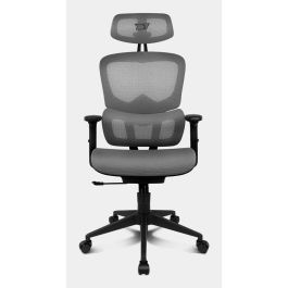 DRIFT DRAIR200BG Silla Gaming Ergonómica de Malla Transpirable para PC – Cojines Cervical y Lumbar, Reposabrazos 2D, Pistón Clase 4, Gris