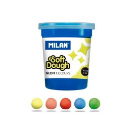 Pasta Milan Para Modelar Soft Dough Neon Caja De 5 Botes Colores Surtidos 142 gr