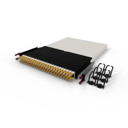 PATCHBOX patchbox.one - Solución de Gestión de Cables Retráctiles 24 Puertos Cat.6a UTP para Rack de Red 30RU Amarillo