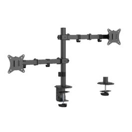 Gembird MA-D2-03 Soporte para Monitor Dual de Escritorio, Brazos Ajustables para Pantallas hasta 32" (81,3 cm), VESA 75x75 100x100, Negro Gembird MA-D2-03 Soporte para Monitor Dual de Escritorio, Brazos Ajustables para Pantallas hasta 32" (81,3 cm), VESA 75x75 100x100, Negro