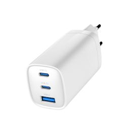 Gembird TA-UC-PDQC65-01-W Cargador de Pared Rápido 65W Universal para Móviles y Tablets, 2 USB-C y 1 USB-A, Blanco Gembird TA-UC-PDQC65-01-W Cargador de Pared Rápido 65W Universal para Móviles y Tablets, 2 USB-C y 1 USB-A, Blanco