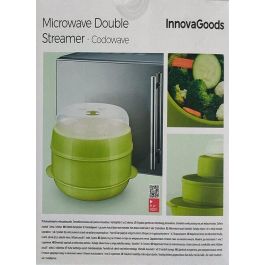 Inde Vaporera Doble para Microondas Codowave Innovagoo - 22 x 25 x 8.5 cm (12 Unidades)