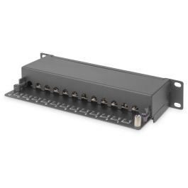 Digitus Patch Panel 1U 12 Puertos Cat6 Clase E Apantallado RJ-45 Negro para Montaje en Rack