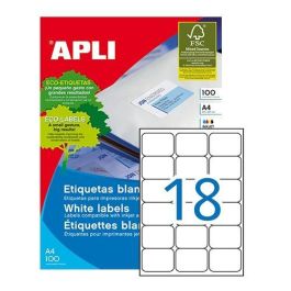 Apli Etiquetas Adhesivas 63,5x46,6 mm Inkjet-Láser C-Romos 18 X 100H Blanco Precio: 17.89000004. SKU: S8400897