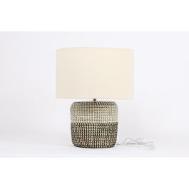 DKD Home Decor Lámpara Sobremesa Tropical Blanco Marrón Claro Seagrass Lino 38 x 47 x 38 cm Precio: 59.50000034. SKU: B14XLV3P6X