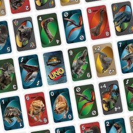 UNO Jft28 Juego de Cartas Jurassic World Rebirth de Mattel Games para Niños +7 Años