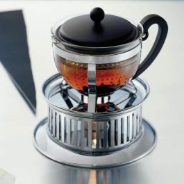Bodum BOD0727015205137 Tetera Chambord 1 L de Vidrio y Acero Inoxidable Gris