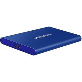 Samsung T7 Unidad de Estado Sólido (SSD) Externa con Interfaz USB Tipo C, 2TB de Capacidad, Color Azul y Caja de Aluminio