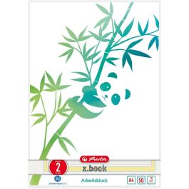 Herlitz Arbeitsblock A4 GREENline 50 hojas, papel rayado, diseño Panda verde y blanco para niños Precio: 12.50000059. SKU: B1E5NTVSV4