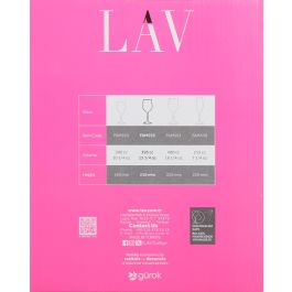 Lav Set 6 Copas Vino/Agua Fame 395 cc (4 Cajas)