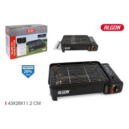 Algon Bbq Hornillo de Gas Portátil con Parrilla 43x28x11.2 cm – Ideal para Camping y Barbacoas al Aire Libre