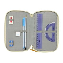 Plumier Triple Mufasa Verde Beige 12,5 x 19,5 x 5,5 cm 37 Piezas