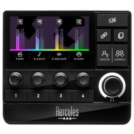 Hercules Controlador de Audio Stream 200 XLR con Pantalla LCD y Micrófono XLR - 4780934