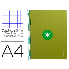 Antartik Cuaderno Espiral A4 Micro Tapa Forrada 80 Hojas 90gr Cuadro 5mm Verde Precio: 4.49999968. SKU: B13KC5694L
