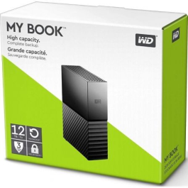 Western Digital WDBBGB0120HBK-EESN Disco Duro Externo de Sobremesa My Book 12TB 3.5" USB 3.2 Gen 1 con Copia de Seguridad y Cifrado AES 256-bit