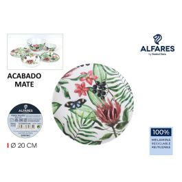 Plato Postre Melamina Spring 20 cm - Alfares (24 Unidades)