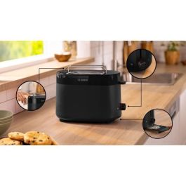 Bosch TAT2M123 MyMoment Tostadora 2 rebanadas Negra con centrado automático de pan, descongelación y recalentamiento Bosch TAT2M123 MyMoment Tostadora 2 rebanadas Negra con centrado automático de pan, descongelación y recalentamiento
