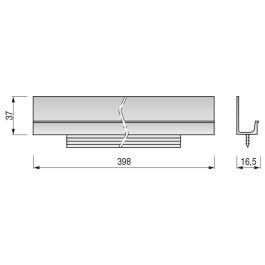 Tirador Para Embutir Jey Efecto Inox Largo Long. 397Mm. Viefe Tirador Para Embutir Jey Efecto Inox Largo Long. 397Mm. Viefe