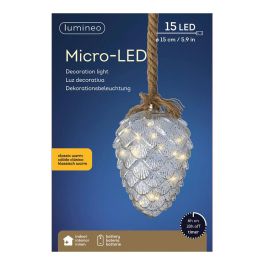 Lumineo Piña microled Ø15x21cm 15 leds luz fija blanco cálido, interior