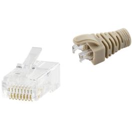 LOGON PROFESSIONAL RJ45 CAT5e UNSHIELDED EASY CONNECTOR+GREY BOOT - 50PCS Precio: 19.49999942. SKU: B1DXVBHFH3