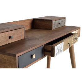 GINER Y COLOMER Escritorio de Madera de Mango con Cajones en Diferentes Acabados, 88x130x45 cm