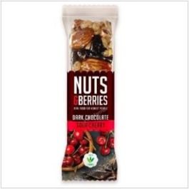 NUTS & BERRIES Barrita Chocolate Negro-Cereza Bio Vegan 15 Uds. Fuente de fibra, frutos secos y semillas Precio: 35.4999997. SKU: B1G7LBEEGS