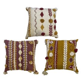 Cojin Indio DKD Home Decor Mostaza Granate 15 x 40 x 40 cm (3 Unidades) Precio: 54.68999987. SKU: S3045068