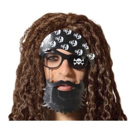 Gafas Carnaval Pirata con Barba y Pañuelo de Calaveras para Adulto