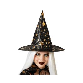 Sombrero de bruja negro con estrellas doradas para mujer adulta - Ideal para Halloween y cosplay Precio: 1.49999949. SKU: B15JFT9B9L