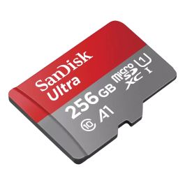 Sandisk Tarjeta MicroSDXC Ultra 256GB SDSQUAC-256G-GN6FA, 150MB/s con Adaptador, Gris/Rojo