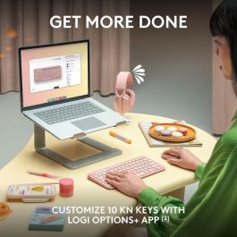 Logitech K380s Teclado Inalámbrico Bluetooth Pebble Keys 2 Multi-Dispositivo Compacto Silencioso Teclas Perfil Bajo Duración Batería 3 Años