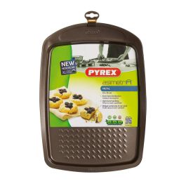 Molde para Horno Pyrex Asimetria Rectangular Negro Metal 33 x 25 cm (6 Unidades)